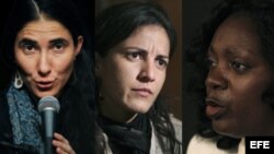 Las activistas Yoani Sánchez, Rosa María Payá y Berta Soler.